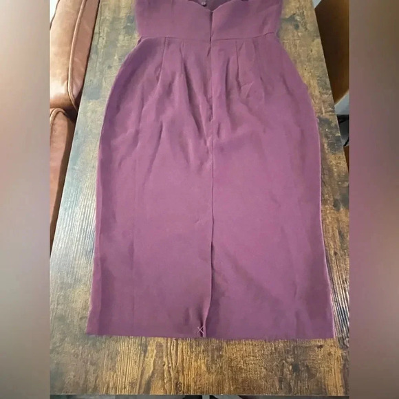 Keepsake Skinny Love Burgundy Midi Dress - Picture 12 of 13